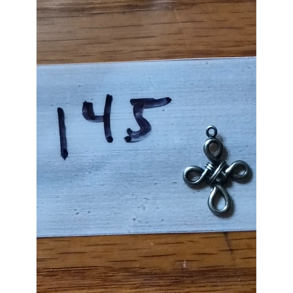 Sterling Silver 925 Endless Knot Pendant Charm Celtic Buddhist Cross Mystic Knot